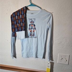 OshKosh B'gosh Light Blue Robot Graphic Tee